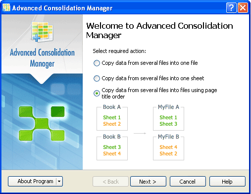 Advanced Consolidation Manager screen shot