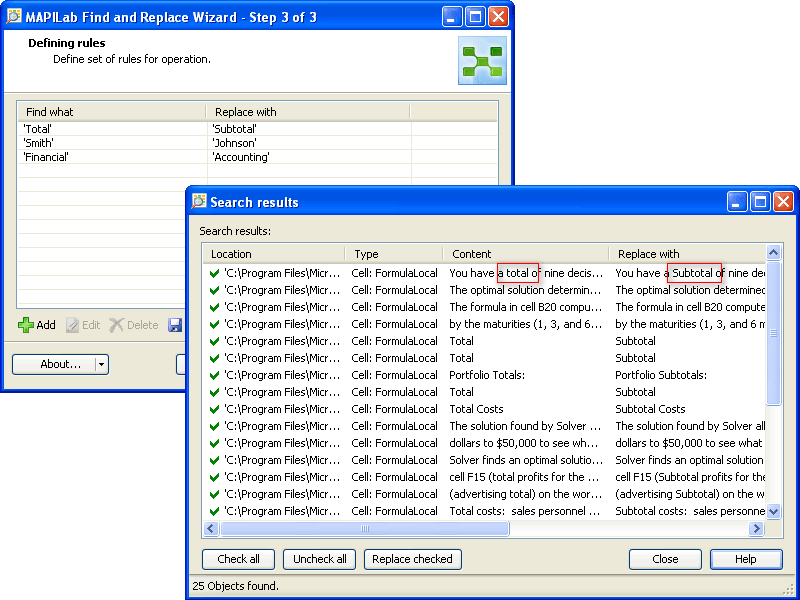 MAPILab Find and Replace 1.2.1