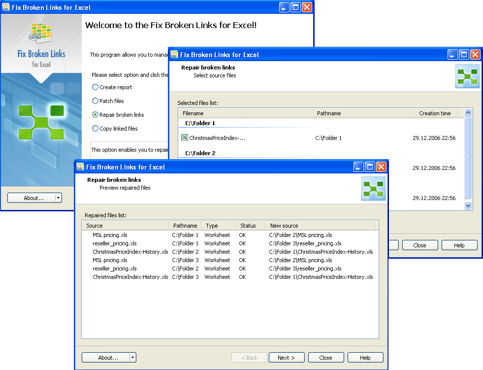 Fix Broken Links for Excel screen shot