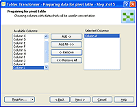 Selecting columns